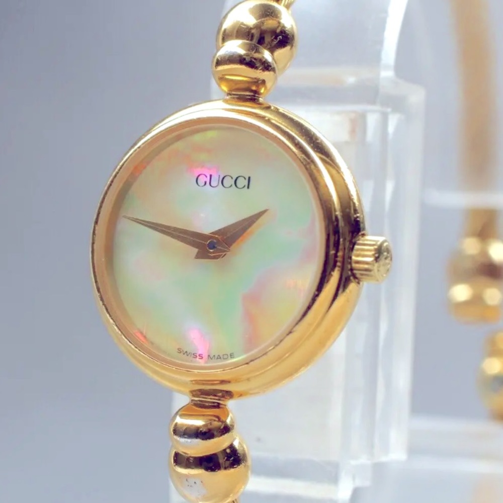 Gorgeous Gucci Pearl and Gold Watch